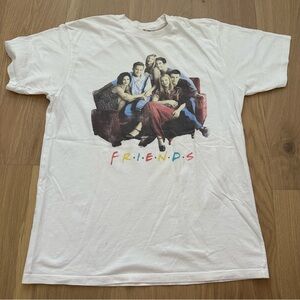 Friends Tshirt Plain White Tee Band Graphic Shirt Crewneck Short Sleeve Retro